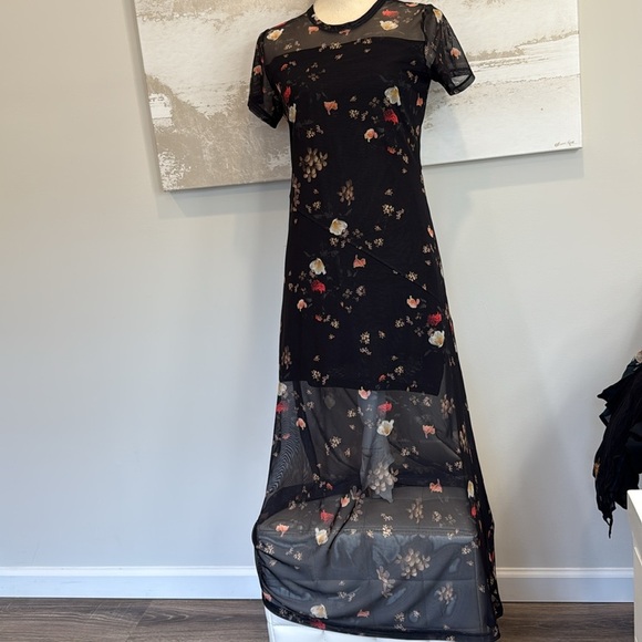 Hanna Short Sleeve Mesh Kora Midi Dress by All Saints size 8 NWT - Picture 2 of 4